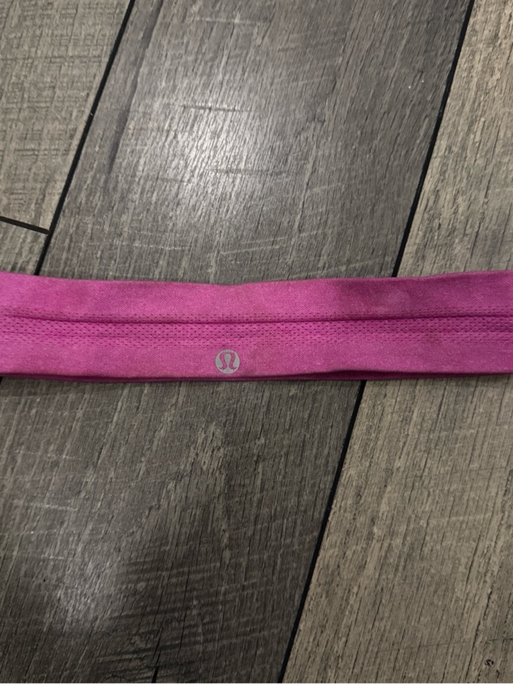 lululemon athletica Hot Pink Reflective Logo Slim Headband